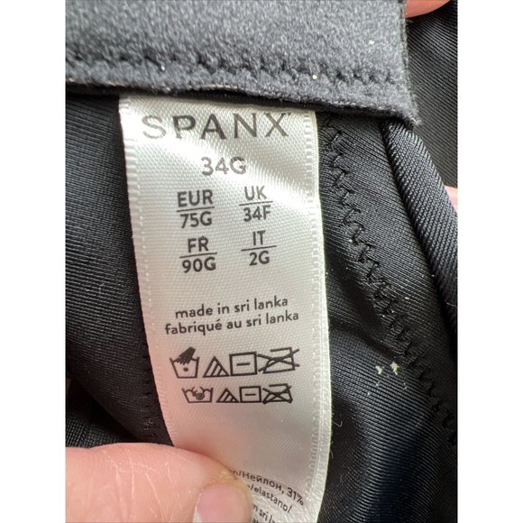 NWT Spanx Low Profile Illusion Lace Minimizer Bra Size 34G Black Champagne - Picture 11 of 11